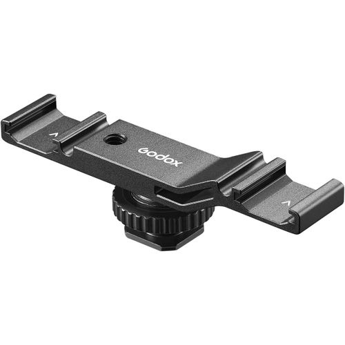 Vsm-H03 Support Universel Double Griffe Sabot De Fixation Pour Appareil Photo, Support D'Extension Avec 2 Trous Filets, Compatible Avec Camras, Pour Microphone, Led6R/Led6Bi, Gm55/Gm6S