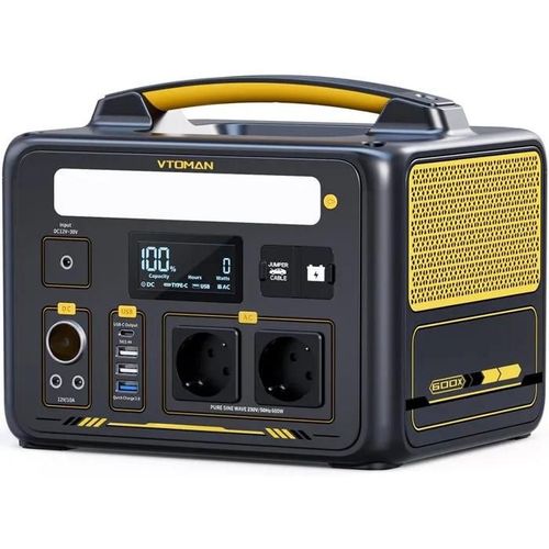 Vtoman Jump 600x Portable Electric Station 600w - 299wh Portable Electric Generator Lifepo4 Battery Generator, Dual Pd 60w Typ-C Out