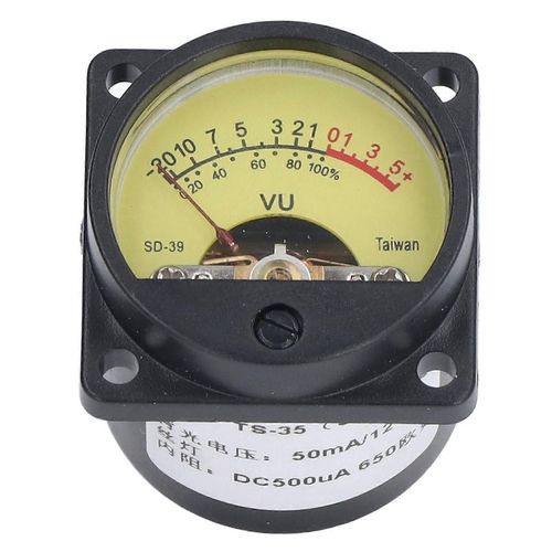 VU Meter Vibration Static Proof Amplificateur Volume Level Meter avec rtro-clairage pour studio denregistrement Home Speaker 50mA 12V