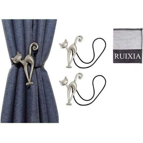 Embrasses à Rideau Crochet Attache Rideau Aimanté Pour Chambre Salon Bureau Bleu Royal Longueur