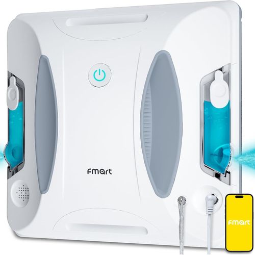 W6 Robot Laveur De Vitres Avec Fonction De Pulvrisation, Robot Lave Vitre Automatique, Puissante Puissance D'Aspiration De 3800Pa, Rservoir D'Eau De 50Ml, Contrle App[ASP6180801]