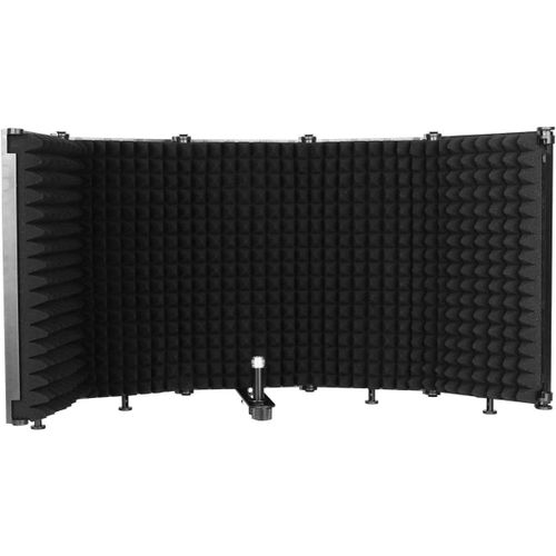 W89 Bouclier D'Isolation De Microphone Pliable Enregistrement En Studio Diffusion En Direct Filtre Anti-Pop  5 Panneaux Isolateur De Micro Haute Densit Rglable Noir
