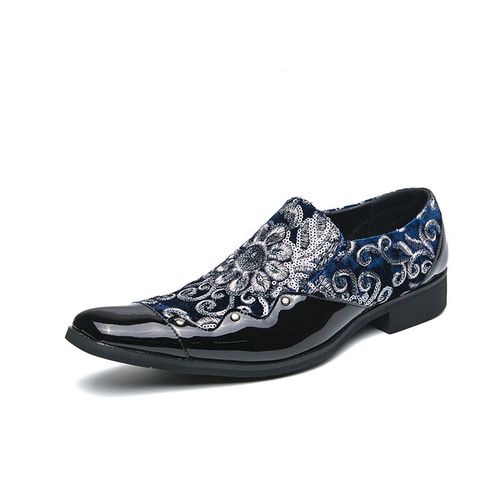 Waerta-Mocassins En Cuir Imprim De Style Britannique Pour Hommes,Chaussures Dcontractes Respirantes,Chaussures  Enfiler,Rendez-Vous,Conduite,Fte,Tendances De La Mode - 43