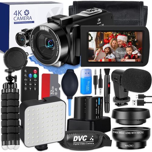 wagner-Camscope Vido 4K 60 Fps / 48 Mp Autofocus Pour Appareil Photo-Appareil Photo Numrique Portable Et Compact Avec Vision Nocturne,Wifi,Tlcommande,Objectif Grand Angle,Objectif Macro,