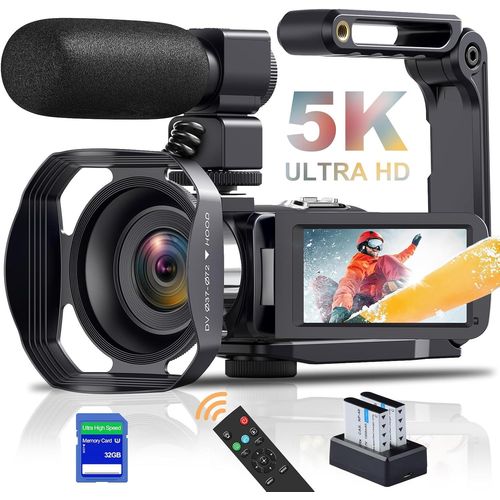 wagner-Camscope Vido 64 Mp 5K Wifi 18X Zoom Numrique Vlogging Camra Pour Youtube,cran Tactile Ips 3,0