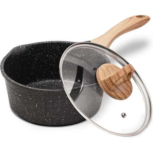 Wagner-Casserole 18 Cm,2l Avec Couvercle En Verre,Poigne Rsistante  La Chaleur,Convient Pour Toutes Les Cuisinires,Sans Pfoa,Beige