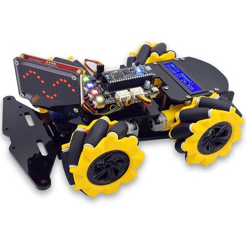 wagner-Kit De Construction De Robot 4Wd Omnidirectionnel Avec Roues En Mcanique Pour Esp32-S3 Banana Pi Picow-S3 Stem Tlcommande Et Application Contrle Avec Code Python Pdf Robots Pour Enfants