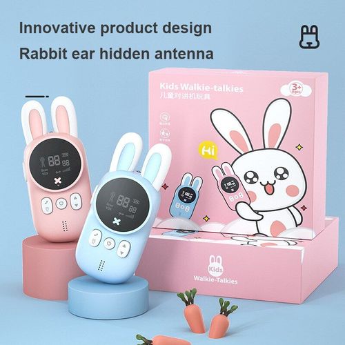 Walkie-Talkie Portables Pour Enfants, 1 Paire, Jouet Interactif ducatif Parent-Enfant, Mignon Lapin