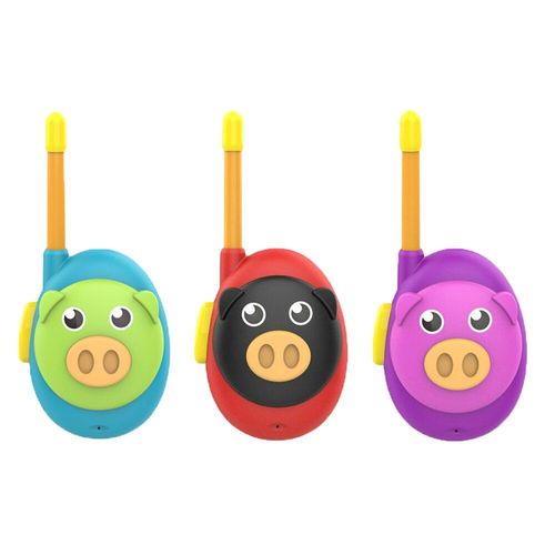 Walkie-Talkie Radio Bidirectionnel Pour Enfants, Porte De 1km, Interphone Cochon De Dessin Anim Amusant, Jouets Interactifs Parent-Enfant, Jouet Walky Talky