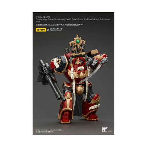 Warhammer - Figurine 1/18 Thousand Sons Contemptor-Osiron Dreadnought Avec Gravis Force Blade And Gravis Autocannon 30 Cm