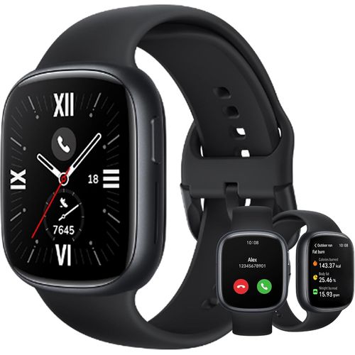 Watch 4 Montre Connecte Amoled 1,75 Pouces Design lgant 60 Hz 5 Atm 451 Mah Batterie 14 Jours Temps D'utilisation Bluetooth Appel 4 Go Rom Noir