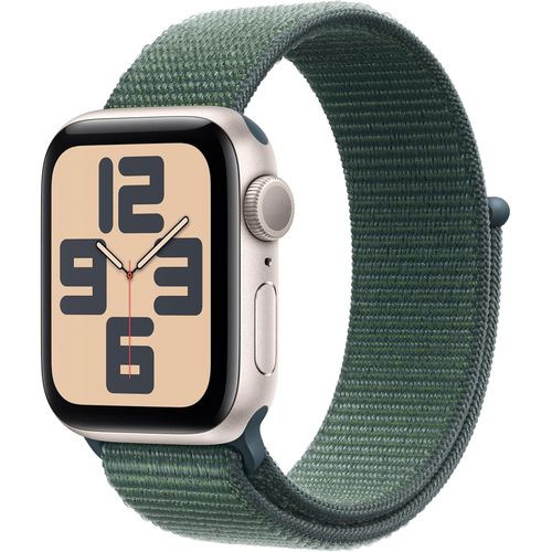 Watch Se(2? Gnration)40 Mm Gps Montre Connecte Avec Botier En Aluminium Lumire Stellaire Et Boucle Sport Vert Lacustre. Suivi Activit Et Sommeil,Dtection Accidents,Neutre En Carbone