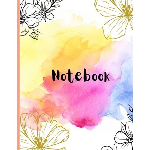 Watercolor Notebook: College Ruled Collegerule Notebook Note Book   de Flo, Aly A  Format Broch 