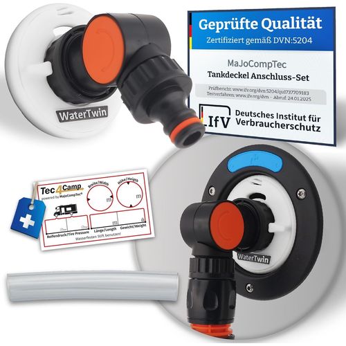 Watertwin Bouchon De Rservoir Avec Raccord D'eau | Adaptateur De Remplis Pour Bec De Remplis D'eau | Accessoires De Camping-Car Et Caravane (Version Flexible, Adaptateur[Voi6173665]