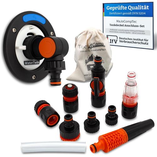 Waterwin Bouchon De Rservoir Avec Raccord D'eau | Adaptateur De Remplis Pour Bec De Remplis D'eau | Accessoires De Camping-Car Et Caravane (Version Flexible + Kit De[Voi6173658]