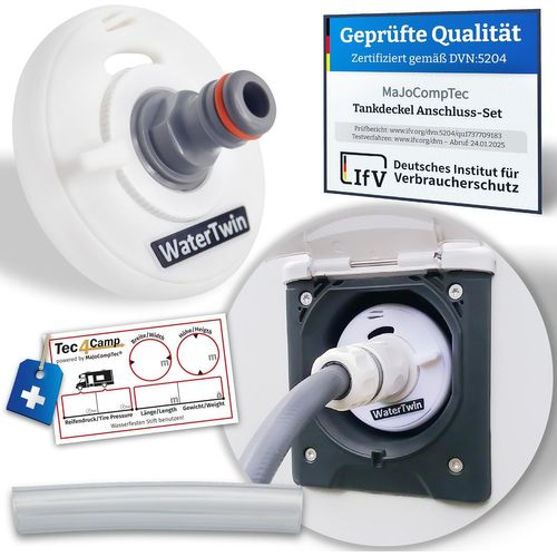 Waterwin Bouchon De Rservoir Avec Raccord D'eau | Adaptateur De Remplis Pour Bouchon De Rservoir D'eau | Accessoires De Camping-Car Et Caravane (Eco, Adaptateur 3 Broches D[Voi6173664]