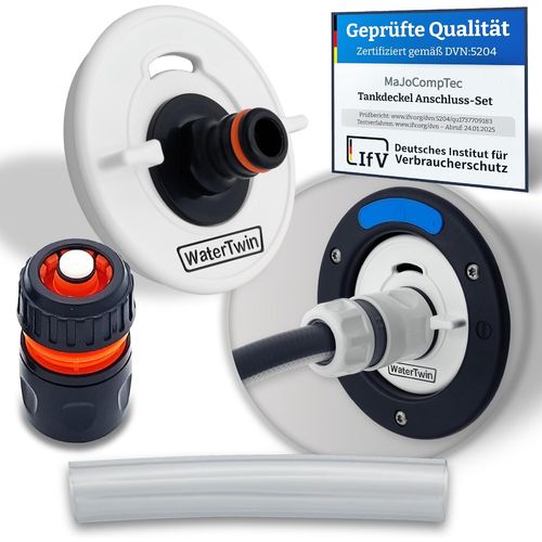 Waterwin Bouchon De Rservoir Avec Raccord D'eau | Adaptateur De Remplis Pour Bouchon De Rservoir D'eau | Accessoires De Camping-Car Et Caravane (Version Eco + Raccord De Tu[Voi6173657]