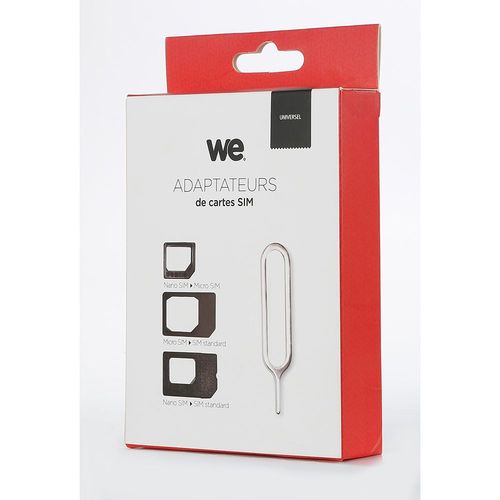 We Adaptateurs Carte Sim - Nano, Micro, Carte Sim Avec Pointe Aiguille Mtal - Converter Kit