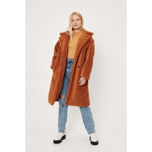 manteau teddy oversize