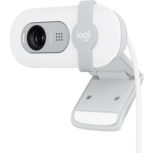 Webcam Logitech Brio 100 Full HD avec confidentialit, Correction automatique de l''clairage, USB-A - Blanc