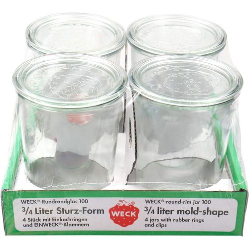 Weck Lot De 4 Bocaux 0,75l