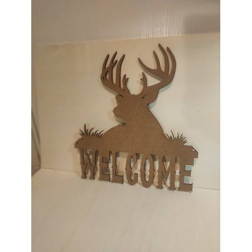 Welcome Cerf En Bois
