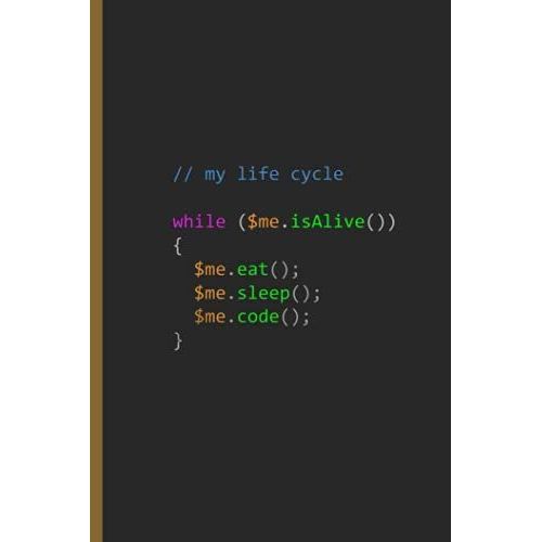 While !Alive Eat Sleep Code: Coding Notebook Journal | 120 Pages (6