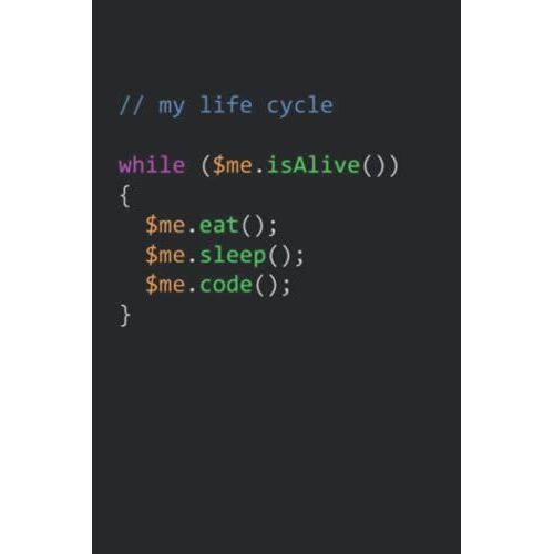 While ! Eat, Sleep, Code, Repeat With Javascript Code Of Life Loop. Funny Gift For Software Engineers, Web Developers, Programmers: Coding Notebook ... Lined Paper | Gift For Programming Lovers   de publishing, Gift for Programming Lovers  Format Broch 