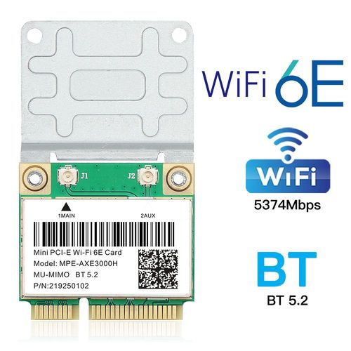 Wifi 6e ax210 - 5374Mbps Wifi 6E AX210 Mini PCIE Carte Wifi LeicBand Adaptateur rseau sans fil Wlan 802.11ax/ac Compatible Bluetooth 5.2 MU MIMO