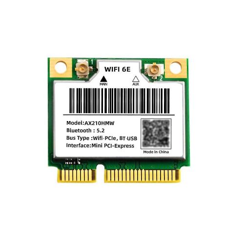 Wifi 6e Ax210hmw Mini Pcie Wifi 6 Carte Wifi pour Ax210 5374mbps Bluetooth5.2 802.11ax 2.4g / 5g / 6g Wif