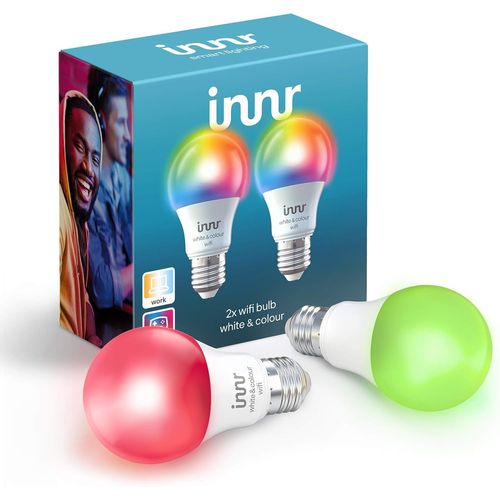 Wifi Ampoule Led Connecte Couleur E27, Compatible Avec Alexa & Hey Google (Aucun Hub Connect Requis), 16 Millions De Couleurs, Toutes Les Nuances De Blanc, Rgbw Smart Bulb, 2-Pac[Amp746655]