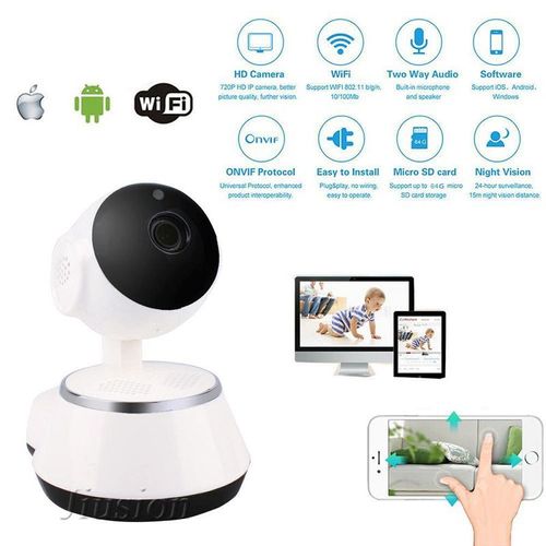 Wifi Mini Camra Surveillance Baby Monitor Night Vision Electronic Sitter Bebe Video Audio Intercom Babyphone Ip Nanny Micro Cam, 720p No Card