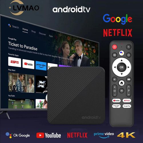 WiFi6 Android14 Smart TV Box T1S Allwinnerh313 Chip Quad Core 1000m LAN Bluetooth 5 4K vido Chromecast Streaming Media Player T1S 2G16G Voice Uk Plug CHINA