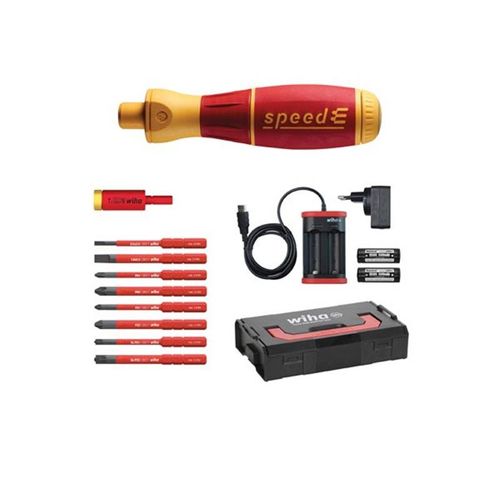Wiha E-Tournevis, Composition 1, Speede Jeu De 13 Pcs Dans Une Mini L-Boxx Avec Embouts Isols Slim Fente, Phillips, Bornier/Po
