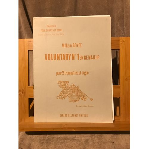 William Boyce Voluntary N1 Pour 2 Trompettes Et Orgue Partition d. Billaudot