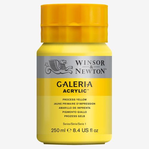 Winsor And Newton Galeria Acrylique Couleur 250ml 537 Process Jaune (Pot)