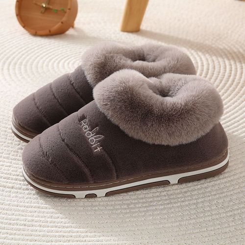 Winter 2021 Warm Soft Women's Fashion And Indoor Plush Slippers Australian U Style High Quality Cotton Shoes - 42