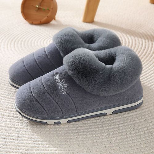 Winter 2021 Warm Soft Women's Fashion And Indoor Plush Slippers Australian U Style High Quality Cotton Shoes - 34