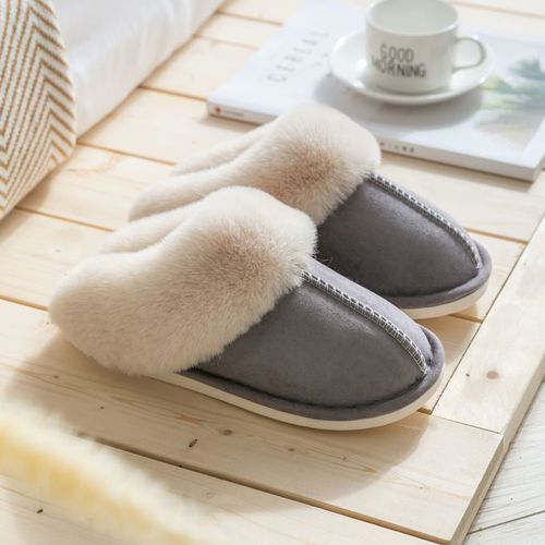 Winter 2021 Warm Soft Women's Fashion And Indoor Plush Slippers Australian U Style High Quality Cotton Shoes - 42