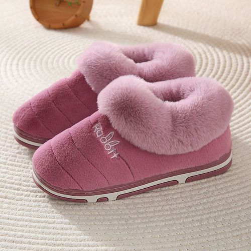 Winter 2021 Warm Soft Women's Fashion And Indoor Plush Slippers Australian U Style High Quality Cotton Shoes - 44 1/2