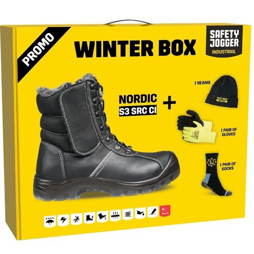 Winter Box Botte De Scurit En Cuir Avec Doublure Chaude Safety Jogger Nordic S3 Src Ci - 46