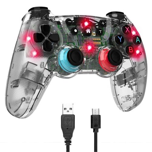 Wireless Gamepad For Switch, Controller, Bluetooth, 7-Color Light Effect