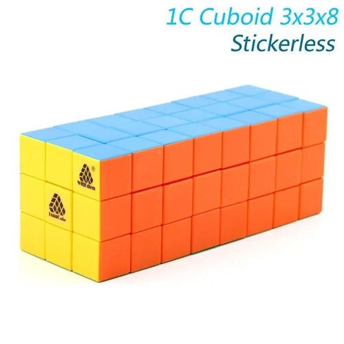 Witeden-Cuboid Magic Cube Puzzles Pour Enfants,Speed Brain Teaser,Challenging Dos Toys,3x3x4,3x3x5,3x3x6,3x3x7,3x3x8 - Type 1c Cuboid 3x3x8 C