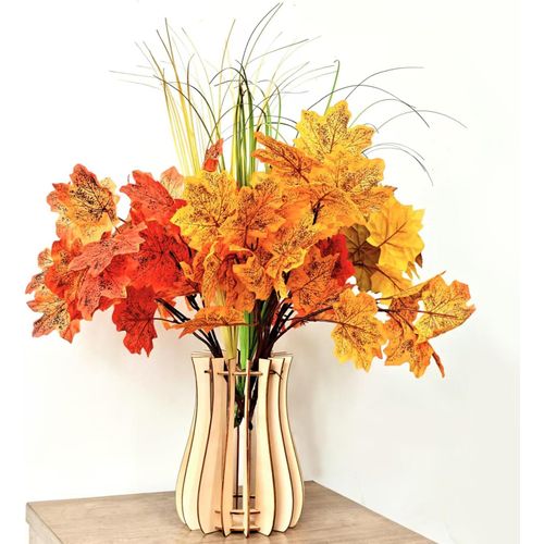Wooden Puzzle Flower Vase For Lego Flower Bouquet,Vase 20 Cm For Lego Flowers,Gift For Lego Flower Lovers,For Storing Lego Roses Tulips Orchids (Small)