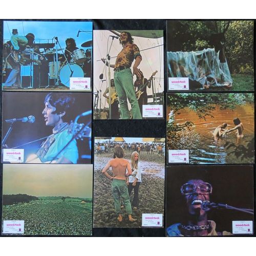 Woodstock Film 1970 De Michael Wadlegh Joan Baez, Richie Havens, Joe Cocker, Jimi Hendrix, Santana, Ten Years After, The Who - 9 Photos Originales D'exploitation De Cin?ma -Chaque Affiche 22,5x28,5 Cm