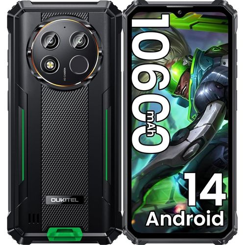 Wp28E Tlphone Portable Incassable 2025 Android 14, 10600Mah/18W Smartphone Incassable, 16Go +64Go/1To, 6.52