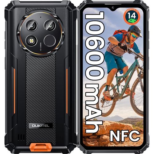 Wp28E Tlphone Portable Incassable Android 14, 10600Mah Smartphone Incassable, 16Go Ram+64Go Rom/1To, cran 6.52