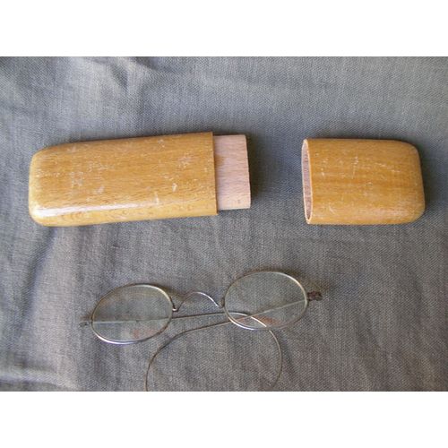 Ww1 France Lunette Ancienne Dans Son tui De Protection Robuste En Bois