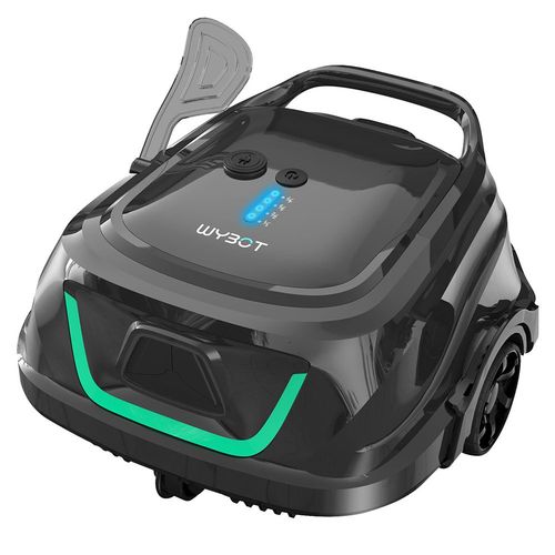 Wybot A1 Aspirateur Robot De Piscine Sans Fil, Double Filtre, Autonomie De 120 Min, Charge Rapide De 2,5 H, Pour Piscines Hors Sol  Fond Plat, Noir