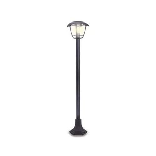 Xanlite - Borne Solaire Rtro Led Ip44, 400 Lumens, Dtecteur De Mouvement, Avec Ampoule, Noir - So2011r